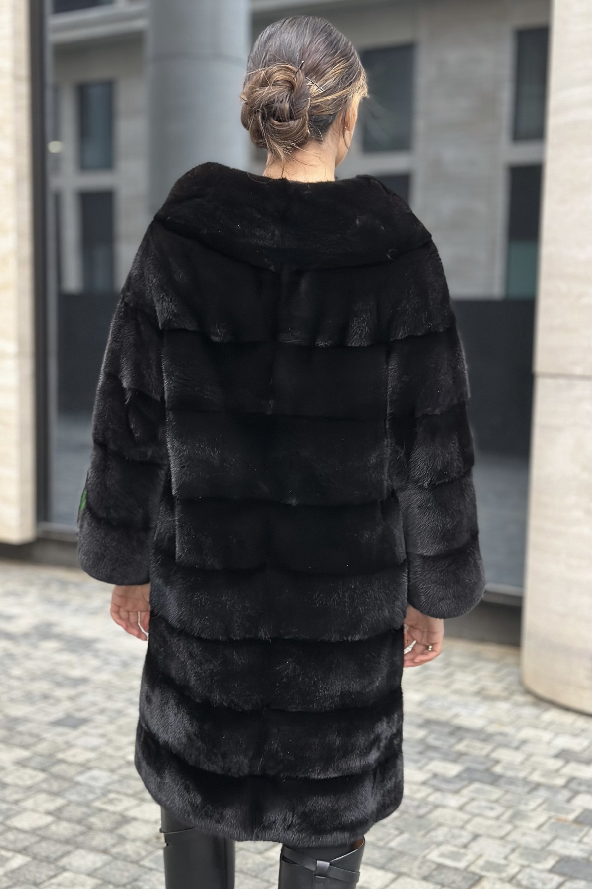 Шуба норковая «Френч BlackGlama» Шанель (СканБлэк)